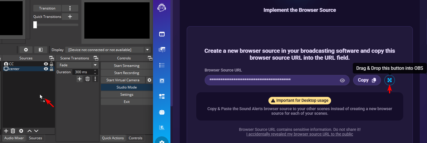 Drag and Drop into OBS